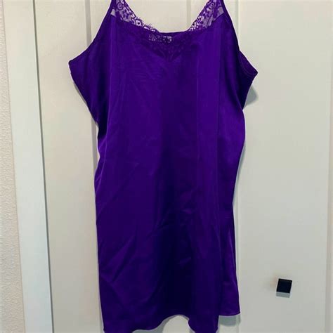 Ekouaer Intimates Sleepwear Ekouaer Womens Satin Full Slip Lace Nightgown Lingerie Size