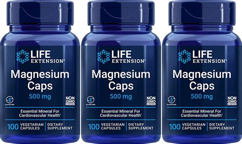 Life Extension Cápsulas vegetarianas de magnesio 500 mg 100 unidades