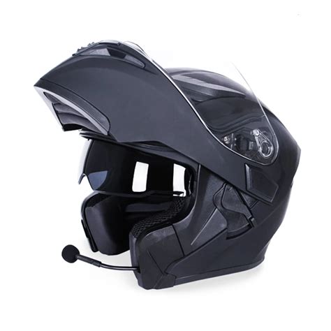 Jiekai Bluetooth Double Visor Flip Up Helmet Motocross Riding Racing 4 Seasons Helmets Headgear