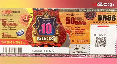 Kerala Lottery Pooja Bumper Br 88 Result ആരാണ് ആ ഭാഗ്യശാലി പൂജാ ബംപ