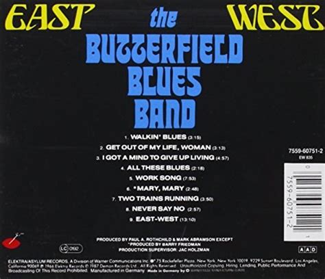 The Paul Butterfield Blues Band East West Cd