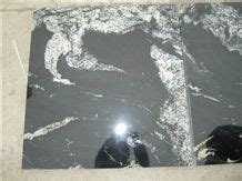 China Cosmos Black Granite Black Granite With White Veins Slabs