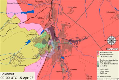 War Mapper On Twitter A Timelapse Of The Changes In The Bakhmut Area