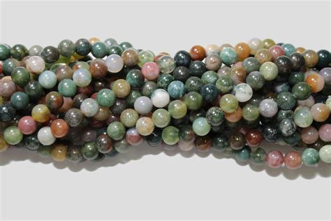 Indian Agate 4mm Round 40cm Strand Bead Trimming And Craft Co