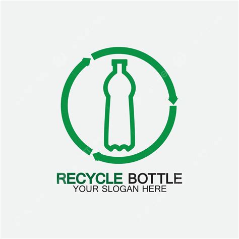 Recycled Plastic Bottle Icon Vector Illustration Shape Background