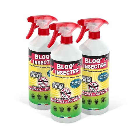 Bloqinsect Barrage Aux Insectes Lot De 3l Pulvérisateur Anti Insecte