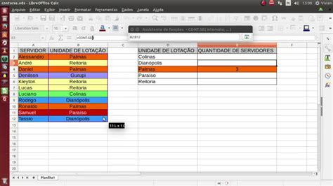 Como Usar Cont Se No Libreoffice Calc Youtube