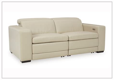 Buy Gio Italia Titan 2-Seater Dual Power Leather Reclining Loveseat ...