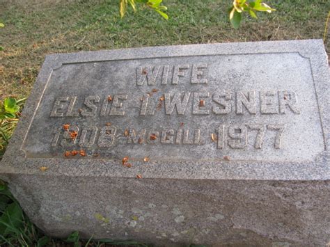 Elsie I McGill Wesner 1908 1977 Mémorial Find a Grave