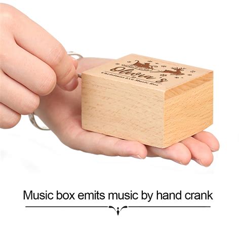 Personalised Natural Wooden Music Box Laser Engraved Musical Etsy