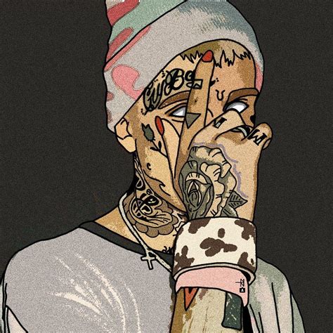 Lil Peep Cartoon Wallpaper