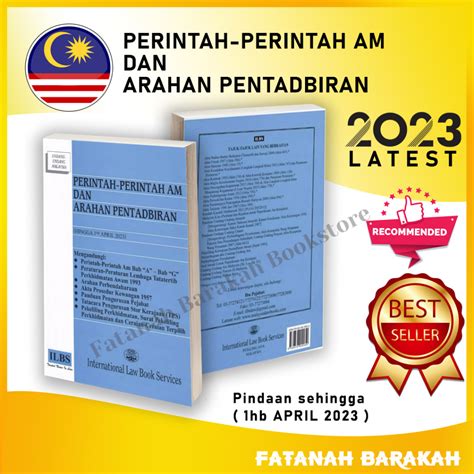 Perintah Perintah Am Dan Arahan Pentadbiran Hingga 5hb April 2023 Ilbs Shopee Malaysia