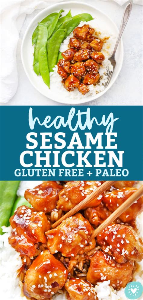 Healthy Sesame Chicken Gluten Free Paleo Friendly • One Lovely Life