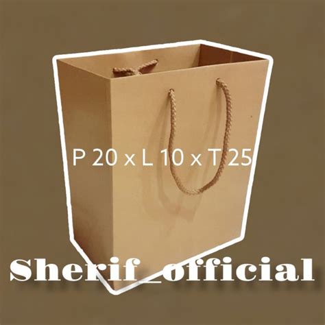 Jual Paper Bag 20x25 Paperbag Coklat Pop Mie Teh Pucuk Mangkok Two Tone