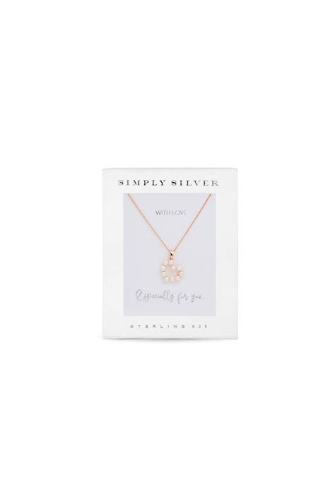 Jewellery Simply Silver 14ct Rose Gold Plated Sterling Silver 925