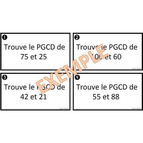 Cartes T Che Ppcm Et Pgcd