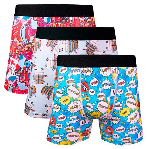 Kit 5 Cuecas Boxer Estampadas Poliamida