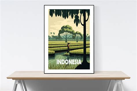 Indonesia Travel Poster, Indonesia Illustration, Indonesia Print, Gift ...