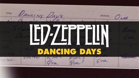 Led Zeppelin Dancing Days Official Audio YouTube