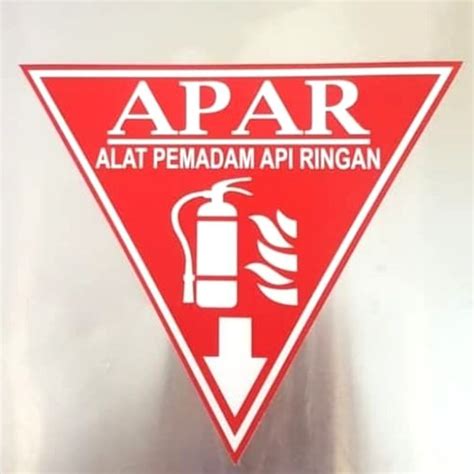 Jual Stiker Apar ALAT PEMADAM API RINGAN VINYL 20x20 RAMBU K3 SAFETY