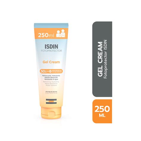 Fotoprotector ISDIN Gel Cream SPF 50 Tubo 250 ML Boticas Hogar Y Salud