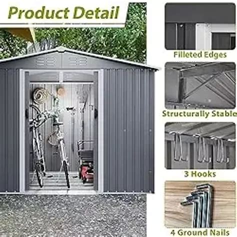 Rent To Own Livavege X Ft Outdoor Storage Shed With Sliding Doors