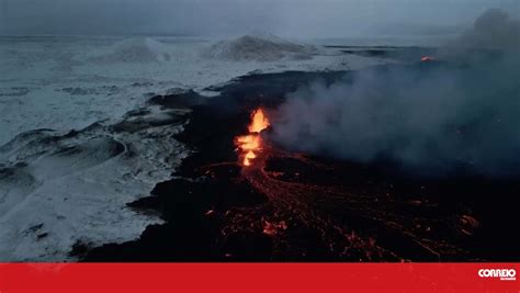 Imagens De Drone Mostram A Beleza De Vulc O Em Erup O No Meio Da Neve