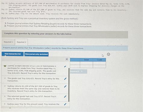 Solved May 11 Sydney Accepts Delivery Of 27 500 Of Chegg