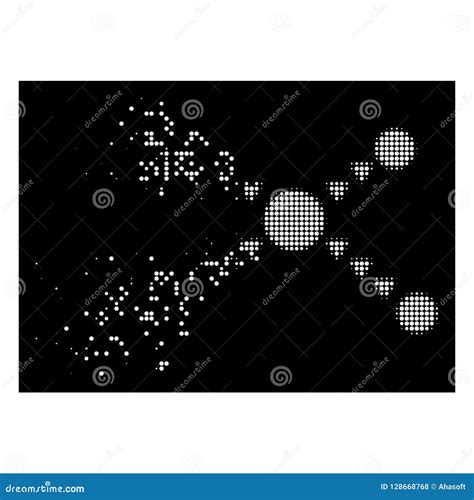 White Dust Dotted Halftone Dotted Links Icon Stock Vector