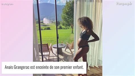 Anaïs Grangerac enceinte baby bump de sortie en sous vêtements elle