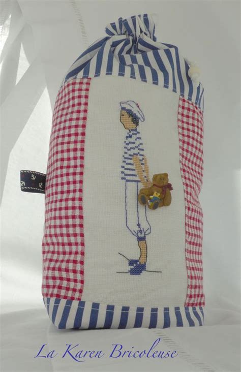 Marin Bis La Karen Bricoleuse Sac En Patchwork Broderie Et Point