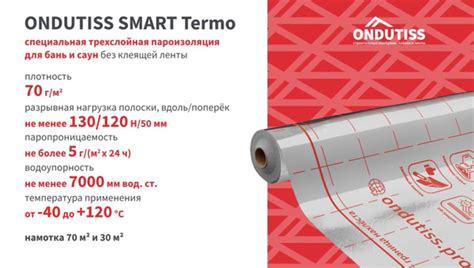 Пароизоляционная пленка Ondutiss Smart Termo 30 м2, теплоотражающая ...