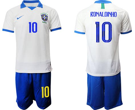 2019 20 Brazil 10 RONALDINHO White Special Edition Soccer Jersey