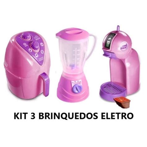 Kit Cozinha Infantil Eletrodom Sticos Brinquedos Airfryer