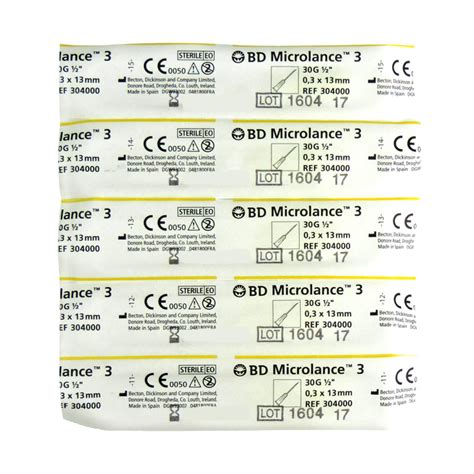 Bd Microlance 30g X 1 2 0 3 X 13mm Yellow Syringes 100pcs