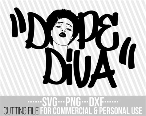 Dope Diva Svg Afro Girl Svg Black Woman Svg Africa Etsy