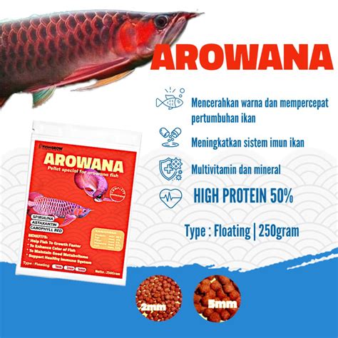 Jual Pelet Pakan Ikan Hias Arwana Arowana Super Red Golden Red Gr