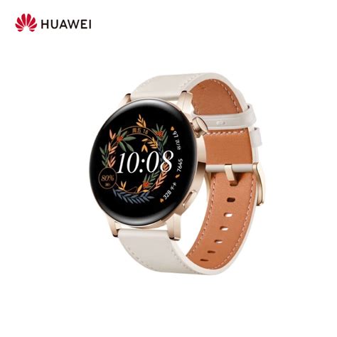 华为（huawei）watch Gt3 手表 运动智能手表 精准心率蓝牙通话血氧检测 雅致款 42mm 浅金色白色 阳采惠民