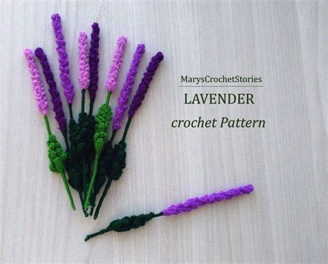 Lavender Crochet Pattern Bouquet Of Lavenders Accessories Wedding