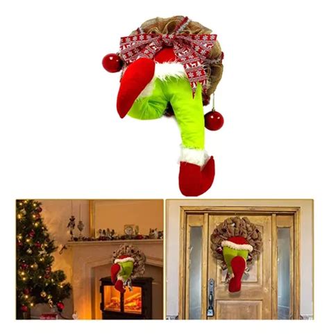 Corona Navide A De The Grinch Legs Para Puertas De Ventanas Meses Sin