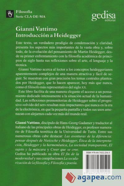 Introduccion A Heidegger Gianni Vattimo 9788474322545