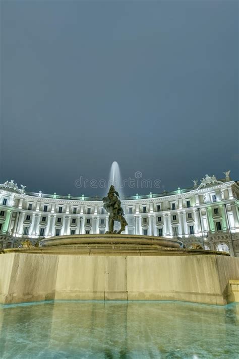 Piazza Della Repubblica In Rome Italy Stock Photo Image Of