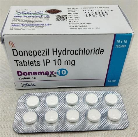 Donepezil HCL Tablets IP 10 Mg At Rs 100 Stripe Donepezil Tablet In