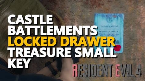 Castle Battlements Locked Drawer Treasure Small Key RE4 Remake YouTube