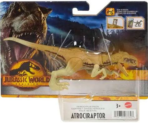 Jurassic World Dominion Ferocious Pack Atrociraptor Action Figure Beige ...