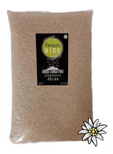 Arroz Largo Fino Blanco Pulido Orgánico Pampa s Rice 5 Kg