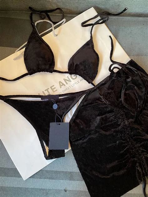 Ready Stock Velvet Piezas Bikini Set Falda Brasile A Traje De Ba O Dise Ador Traje De Ba O