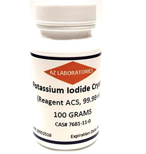 Amazon.com: Potassium Iodide, High Purity Crystals/Powder, 100%, 100 ...