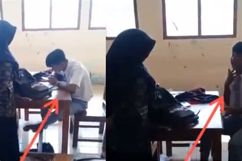 Viral Video Siswa Yang Kaget Maksimal Karena Lihat Gurunya Saat Sedang