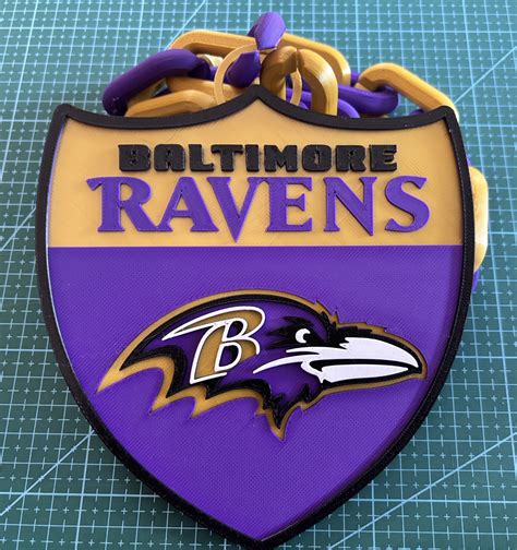 baltimore ravens nfl shield chain stl file   printingcults